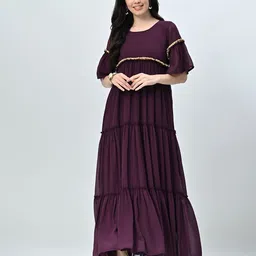 ALL WAYS YOU Puff Sleeve A-Line Maxi Dress-image-65
