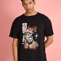 Bene Kleed Men Graphic Printed Round Neck Cotton Oversized T-shirt-image-84