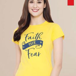 Mast & Harbour Women Pack of 2 Typography Printed Cotton T-shirt-image-86