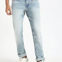Tommy Hilfiger Men Slim Fit Low Distress Heavy Fade Stretchable Jeans-image-97