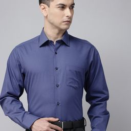 Van Heusen Custom Horizontal Self Stripes Pure Cotton Formal Shirt-picture-7