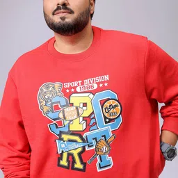 HARDSODA Men Plus Size Graphic Printed Pullover Sweatshirt-21