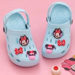 Disney By Yellow Bee Girls Minnie Mouse Clogs With Star & Gem Charms-14