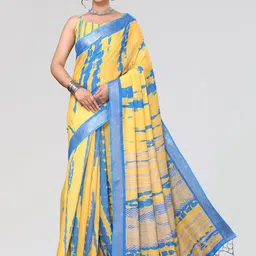 KALINI Tie and Dye Zari Saree-image-62