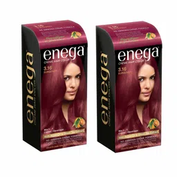 Enega Set Of 2 No Ammonia Creme Hair Color With Argan Oil -150ml Each-Burgundy-9