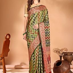 Anouk Rustic Woven Design Zari Organza Banarasi Saree-52