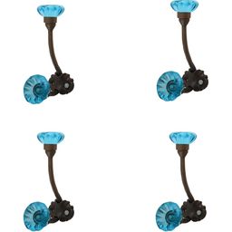 Indianshelf Blue & Black 4 Pieces Metal Wall Hook-28