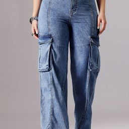 Miss Chase A+ Women Wide Leg High-Rise Heavy Fade Stretchable Jeans-image-39