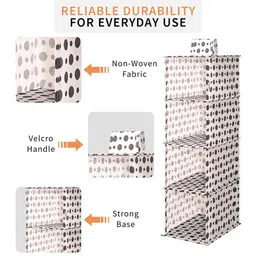 Kuber Industries White & Black Foldable Multi-Utility Organisers image 3