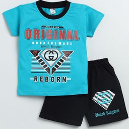 TINY BINY Boys Printed Short Sleeves Pure Cotton T-shirt With Shorts-image-20