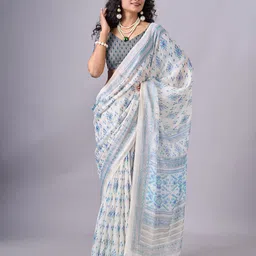 VIRENDRA TEXTILES Ethnic Motifs Pure Chiffon Saree-image-16
