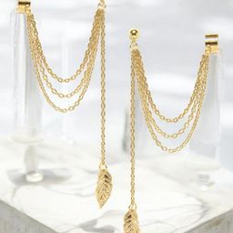 fabula Leaf Shaped Drop Earrings image 1