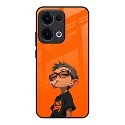 QRIOH Rebel Kid Quirky Printed Oppo Reno13 5G Glass Back Case Mobile Accessories-image-1