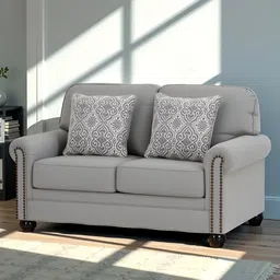 Royaloak Grey Three Seater Sofa With Cushion-image-0