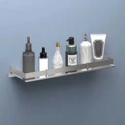 Myntra Elegant Silver-Toned Stainless Steel Multi-Purpose Wall Shelf-35