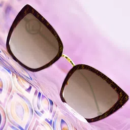 DressBerry Women Oversized Sunglasses with UV Protected Lens DBSG24-6953-BK-Brown-40