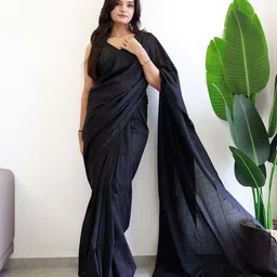 Anouk Pure Cotton Khadi Saree-image-17
