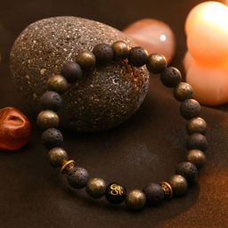 Astrotalk Unisex Crystals Beaded Elasticated Bracelet-55