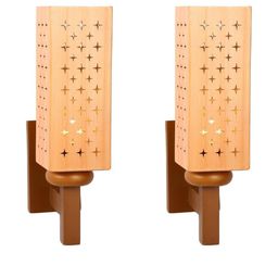 SOMIL Cream Glass Cylinder Printed Wall Lamps-image-87