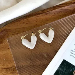 PolluxCraft Gold-Plated Korean Heart Shaped Drop Earrings-26