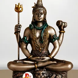 DARIDRA BHANJAN Brown Adiyogi Shiva Idol Showpiece-image-87