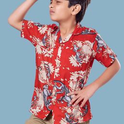 Tura Turi Boys Floral Opaque Printed Casual Shirt-image-74