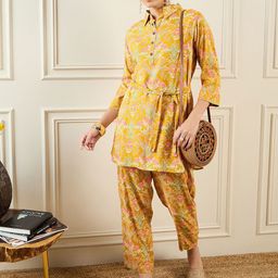 Indo Era Printed Tunic With Trouser Co-Ords-image-85
