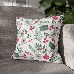 LUSHLYF White & Red Ethnic Motifs Velvet Square Cushion Covers-image-23