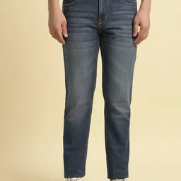 Cantabil Men Comfort Slim Fit Mid-Rise Light Fade Jeans-picture-45