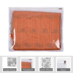 Kuber Industries Grey Pack of 3 Flower Quilted With Top Visible Window Organisers image 5