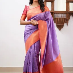 SHOP DROP Ethnic Motifs Woven Design Zari Pure Silk Banarasi Saree-image-88