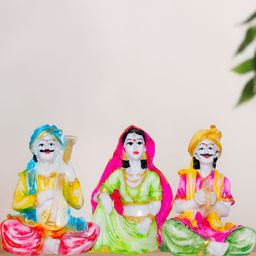 Aura 3 Pieces White Figurine Showpiece-image-92