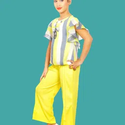 HSS TRENDS Kids-Unisex Yellow Cotton Blend Clothing Set-image-88
