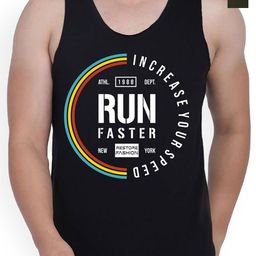 Woostro Pack Of 2 Printed Cotton Gym Innerwear Vests RS26 CMB (RUN OLIVE) (RUN BLACK)-image-68