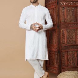 GLITO Men Ethnic Motifs Regular Kurta with Pyjamas-picture-17