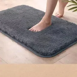 CROWN MATTINGS Grey 1400 GSM Microfibre Bath Rugs-picture-24