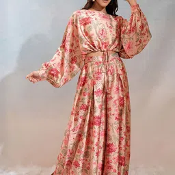 Vishudh Floral Printed Top With Palazzos Co-Ords-image-22