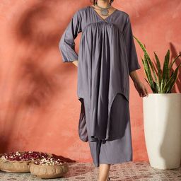InWeave Women A-Line Calf Length Kurta With Palazzo-image-80