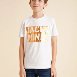 Jack & Jones Junior Boys Typography Printed Applique T-shirt-picture-43