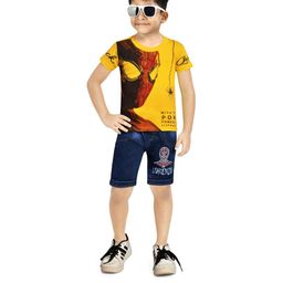 NAIVETY Boys Spiderman Casual T-shirt Jeans-image-5