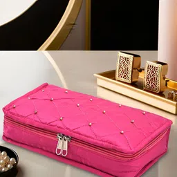 Aura Pink Set of 1 Regular Jewellery Organiser Organisers-11
