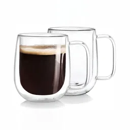 Baskety Transparent Solid Glass Glossy Mugs Set of Cups and Mugs-2