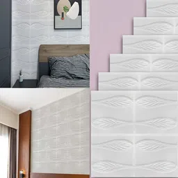 Lukzer 6-Pcs White Self-Adhesive Wall Panels-image-7