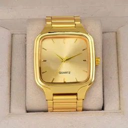 SWADESI STUFF Men Dial & Bracelet Style Straps Analogue Watch SDS 158 GOLD-image-23