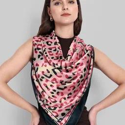 Sarisp Women Satin Printed Scarf-49