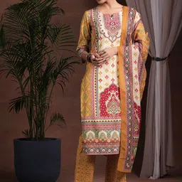 Libas Ethnic Motifs Printed Kurta with Trousers & Dupatta-52
