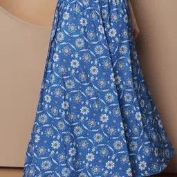 LookShine Women Blue Polyester Floral Printed Wide-Leg Palazzo-picture-11