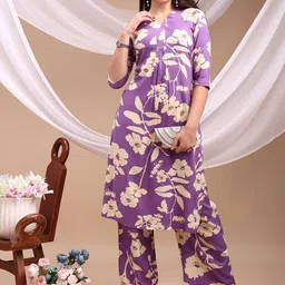 KALINI Women Floral Printed Regular Kurta with Palazzos-picture-41
