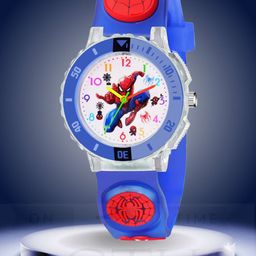 ON TIME OCTUS Unisex Kids Printed Dial & Straps Analogue Watch KD-112 BLUE SPIDER-6