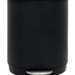 Pano Black Stainless Steel Pedal Dustbin With Lid-5 L-5